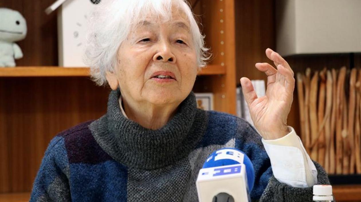 La japonesa Setsuko Takamizawa, de 90 años, durante una entrevista concedida a la Agencia EFE en Tokio (Japón). 