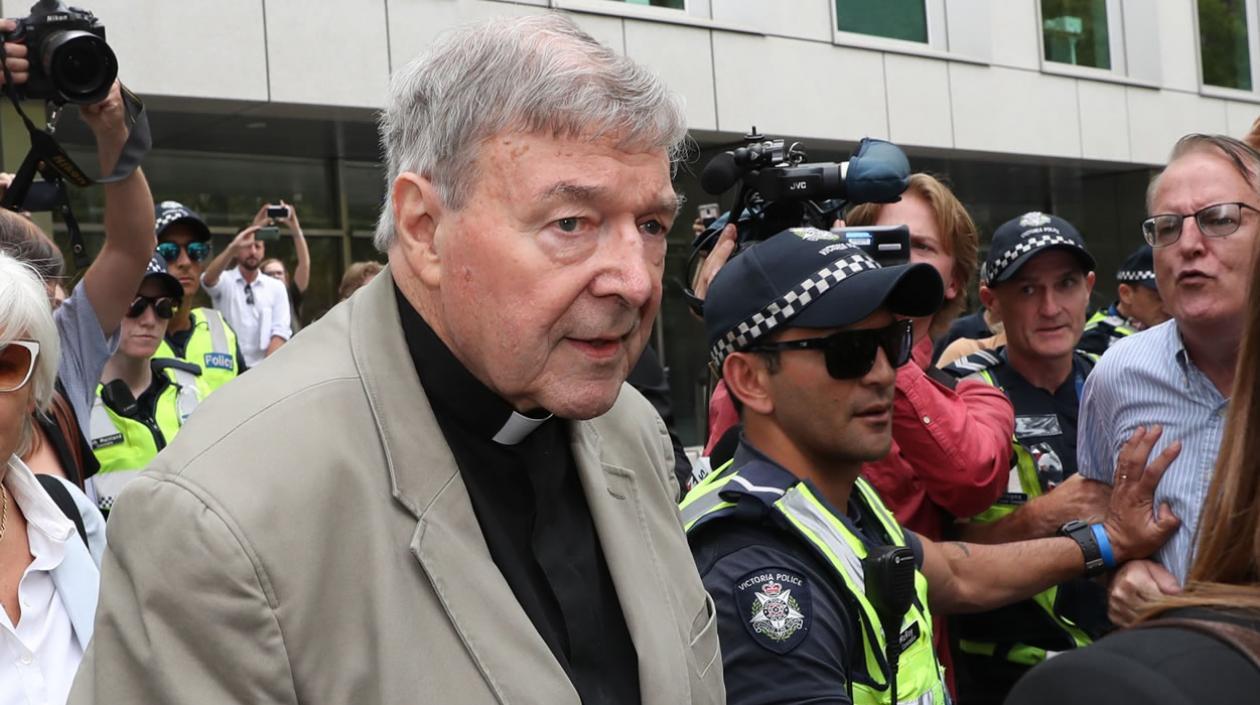 El cardenal australiano George Pell llega a la Corte este martes en Melbourne (Australia).