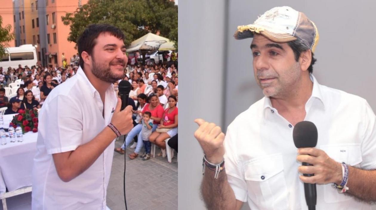 El candidato Jaime Pumarejo y el Alcalde Alejandro Char.