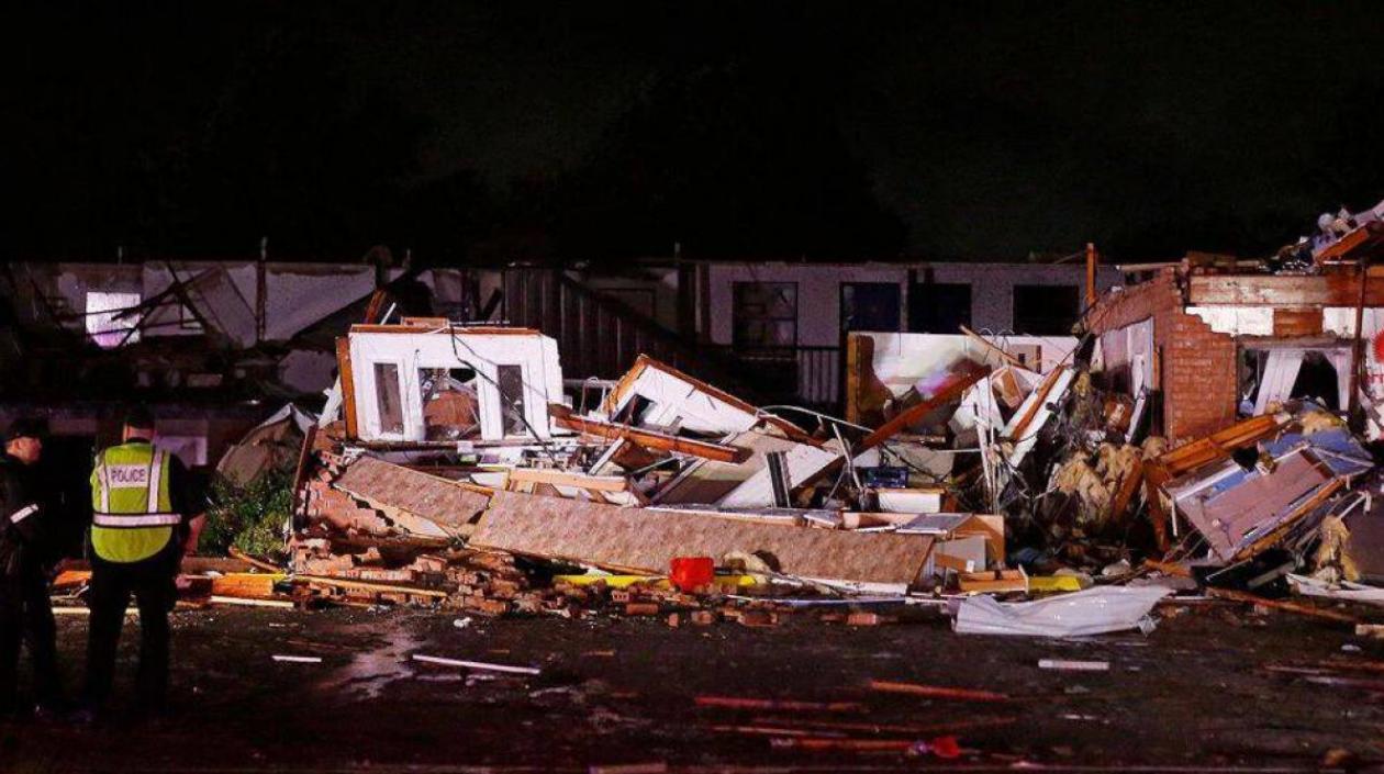 Imagen de los daños que dejó el tornado.
