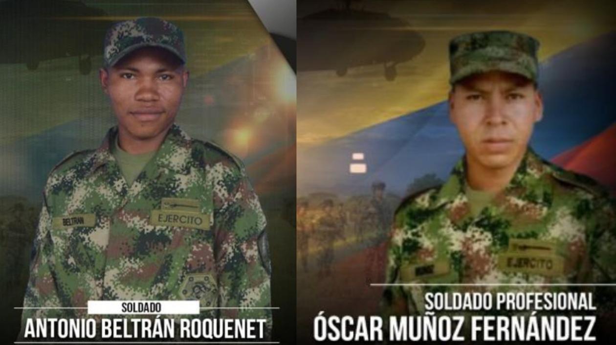 Antonio Beltrán Roquenet murió luego del atentado en Arauca; Óscar Muñoz murió en Morales, Cauca. 