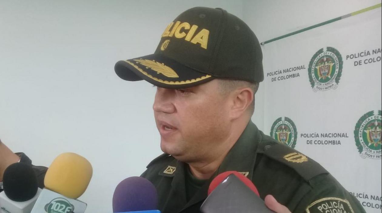 Teniente coronel Jorge Pinzón, comandante operativo (e) de la Policía Metropolitana de Barranquilla.