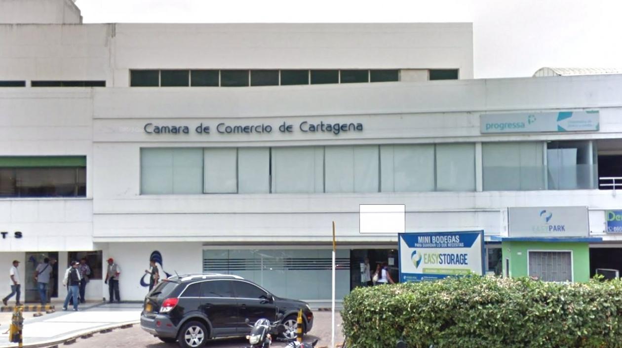 Fachada de la Cámara de Comercio de Cartagena