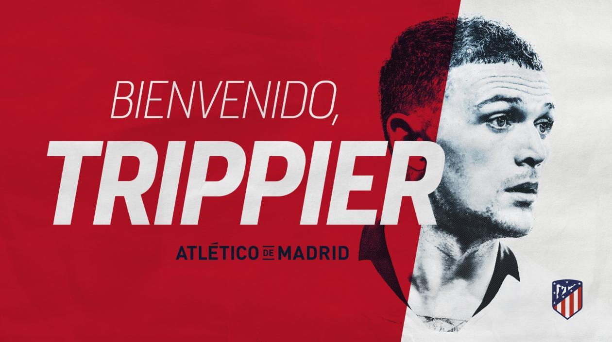 Así recibió el Atlético de Madrid a Kieran Trippier.