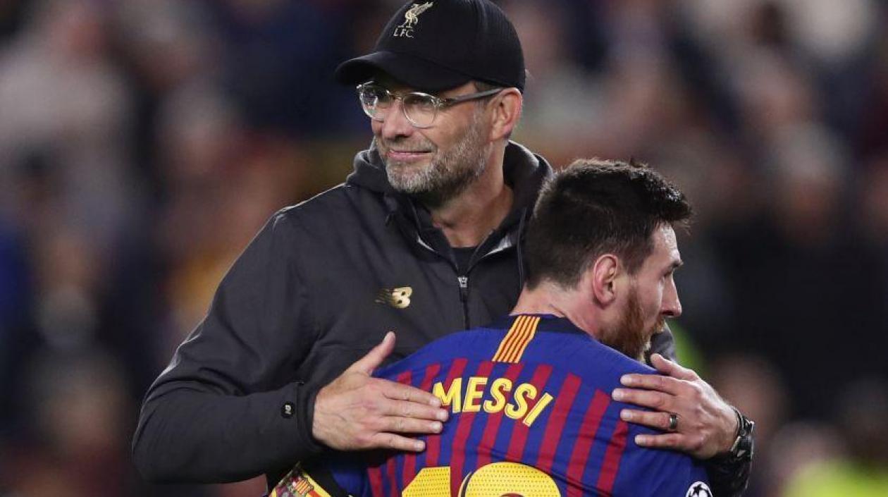 Jürgen Klopp y Lionel Messi.