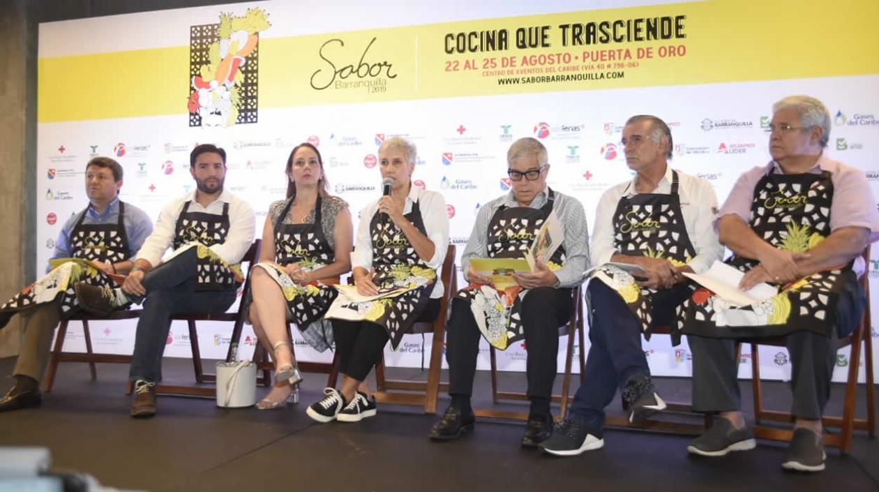 Los organizadores de Sabor Barranquilla haciendo el lanzamiento de la versión 2019.