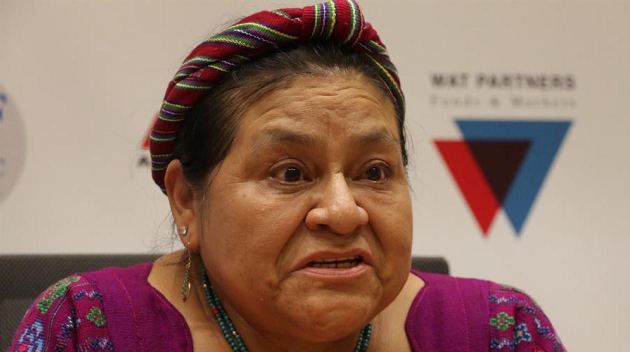 La nobel de paz guatemalteca Rigoberta Menchú.