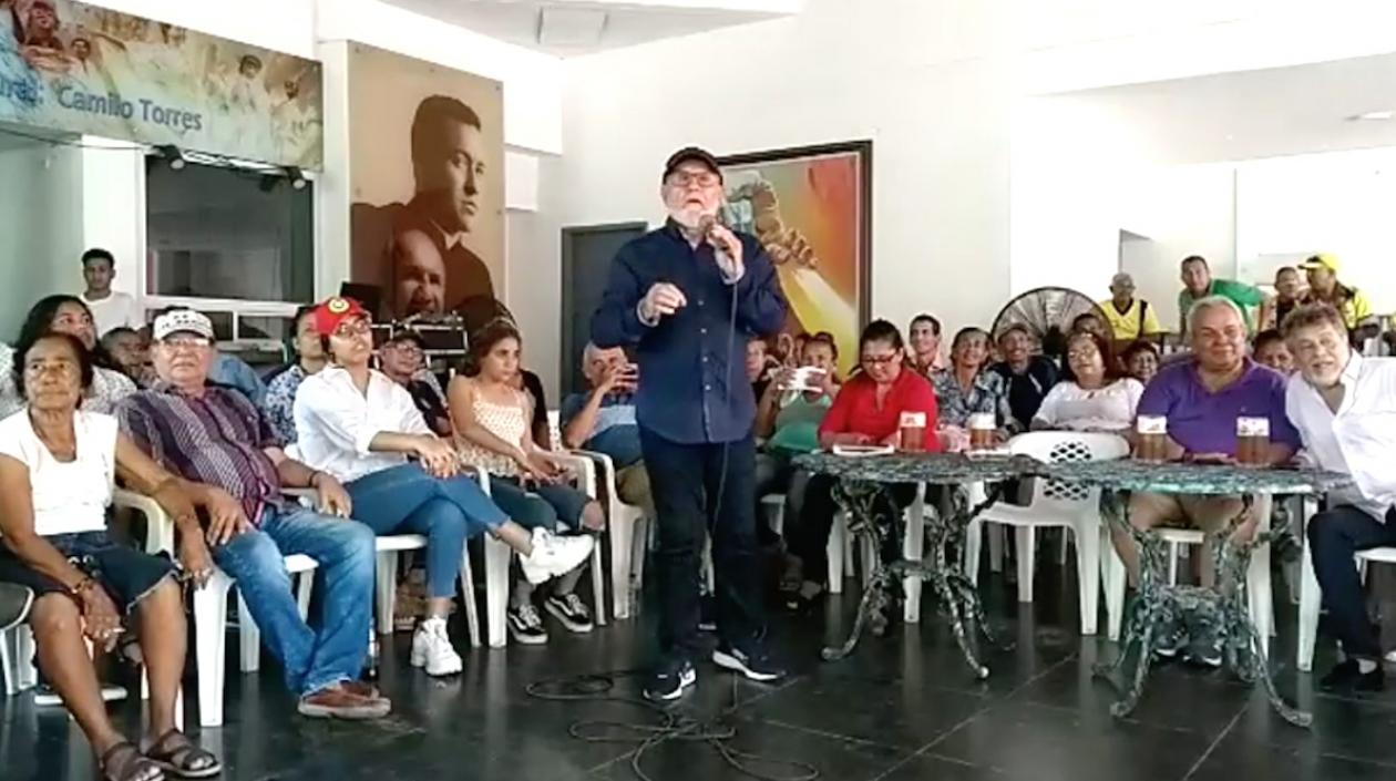 Bernardo Hoyos Montoya, durante su intervención del domingo.