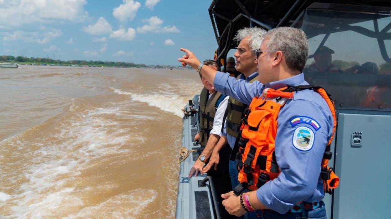 El Presidente Iván Duque durante su visita el pasado 25 de agosto a la Amazonía colombiana,