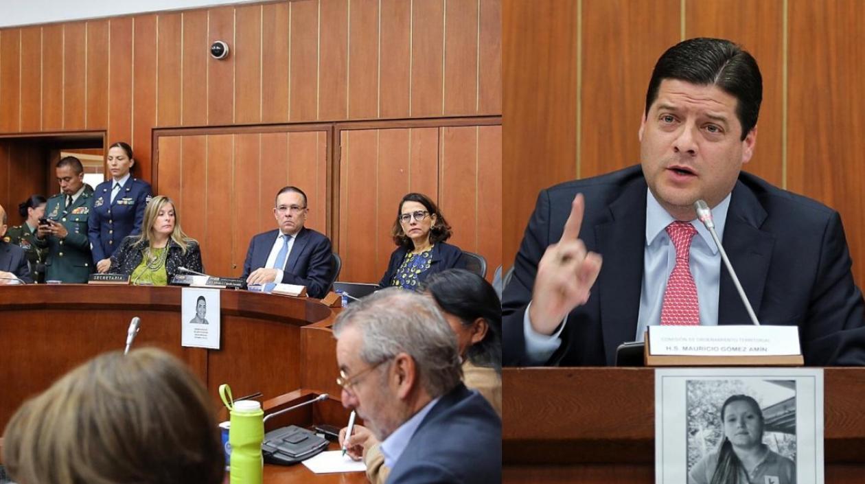 El senador Mauricio Gómez Amín en el debate en el Senado.