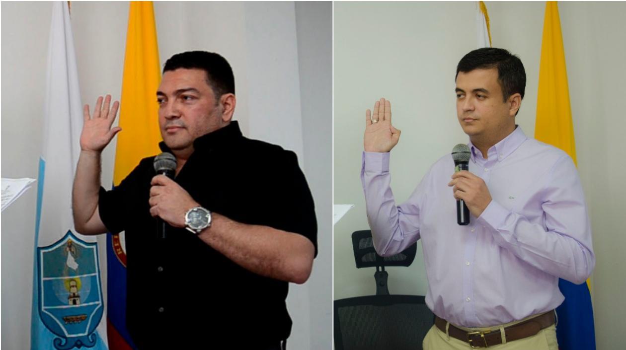 Alexánder Zabaleta, contralor distrital de Santa Marta, y Edwar Orozco, personero; elegidos por el Concejo.