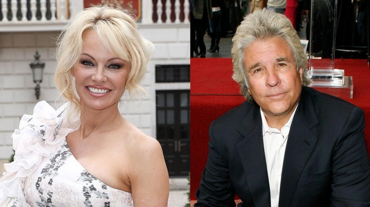 La actriz Pamela Anderson y el productor Jon Peters.