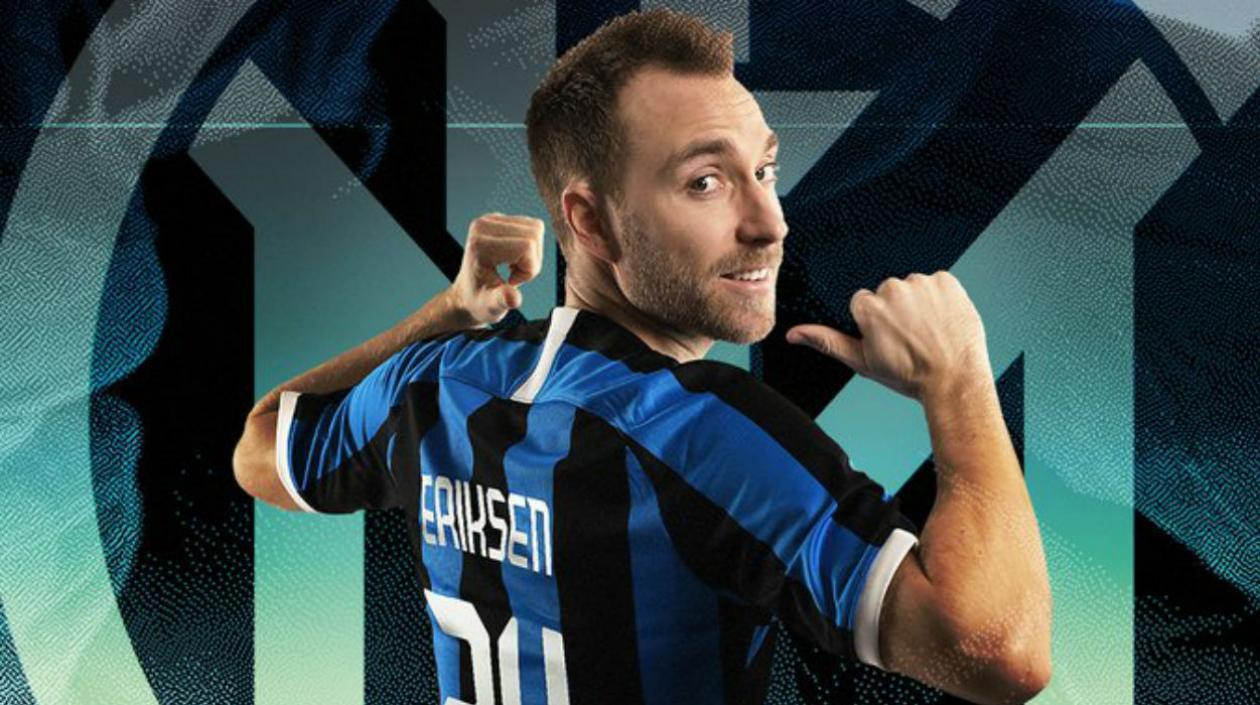 Christian Eriksen, con la camiseta del Inter de Milán. 