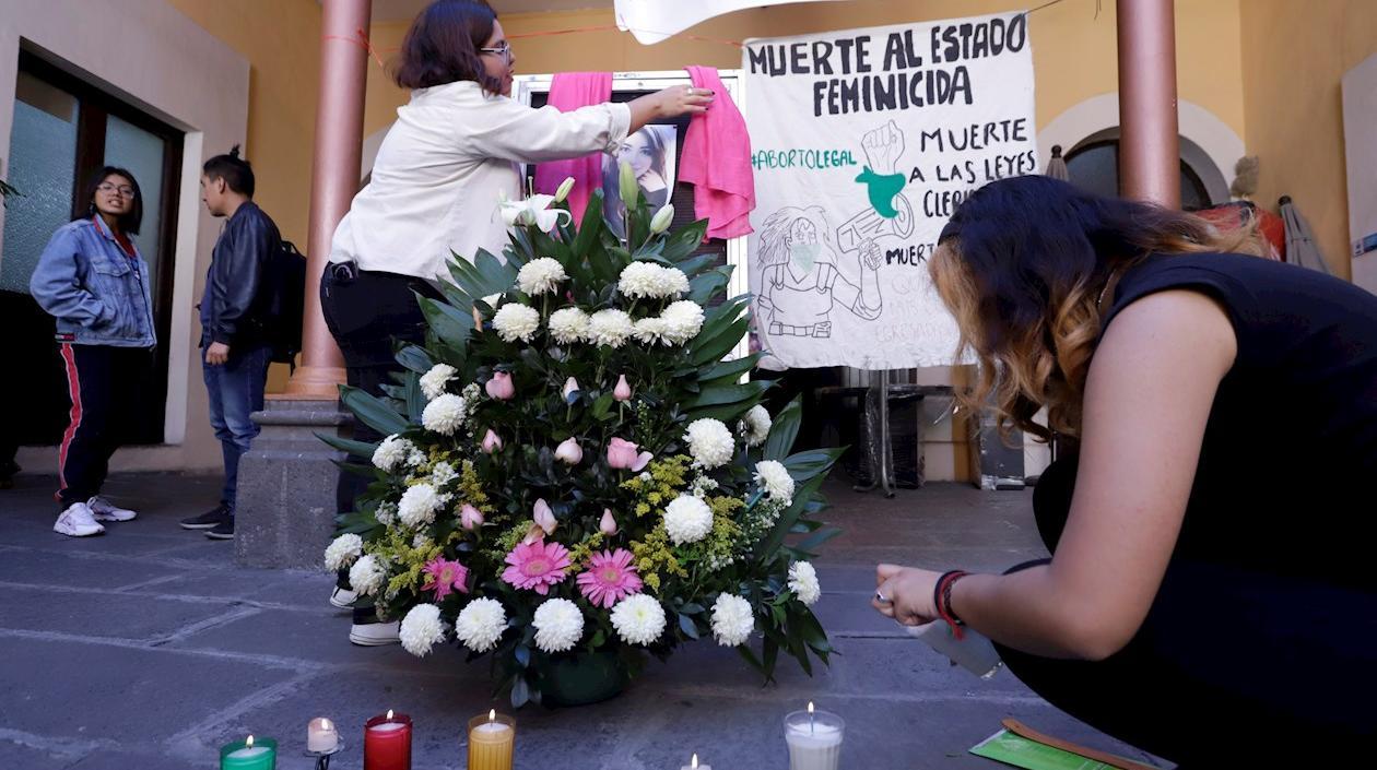 Altar en México en homenaje a la niña Fátima asesinada.