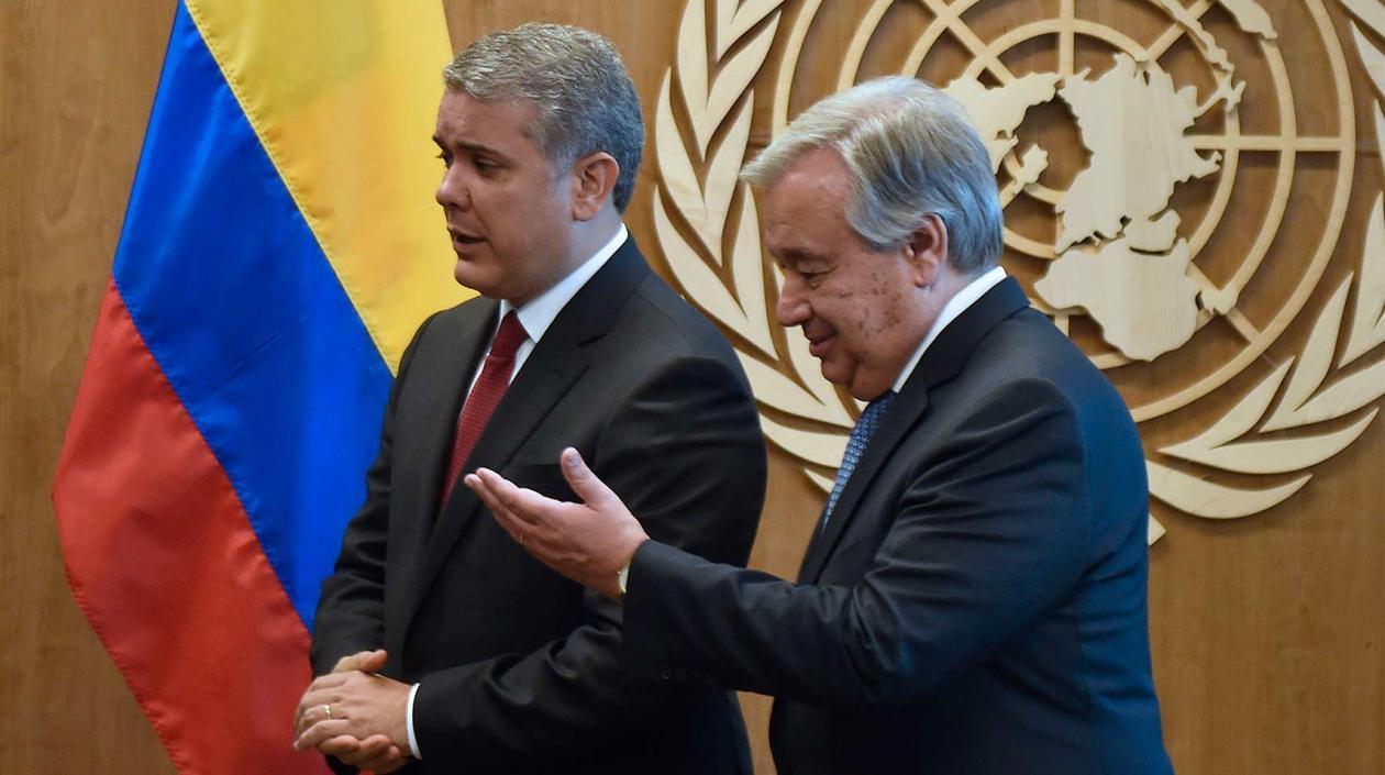 El secretario general de la ONU, António Guterres recibirá este lunes al Presidente Duque.