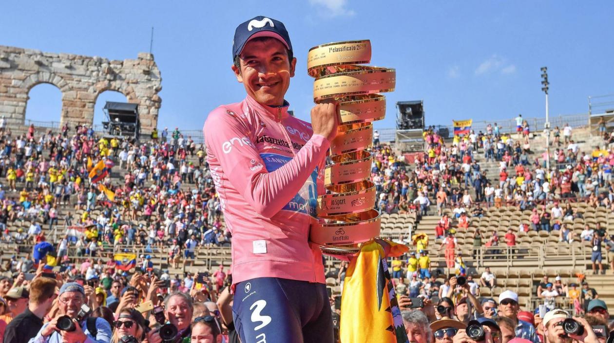 Richard Carapaz, ganador de la última edición del Giro. 