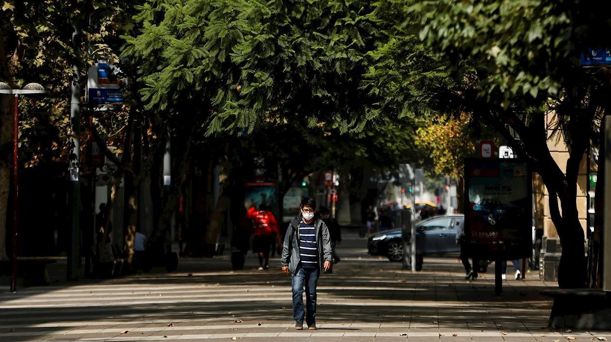 La soledad en las calles chilenas.