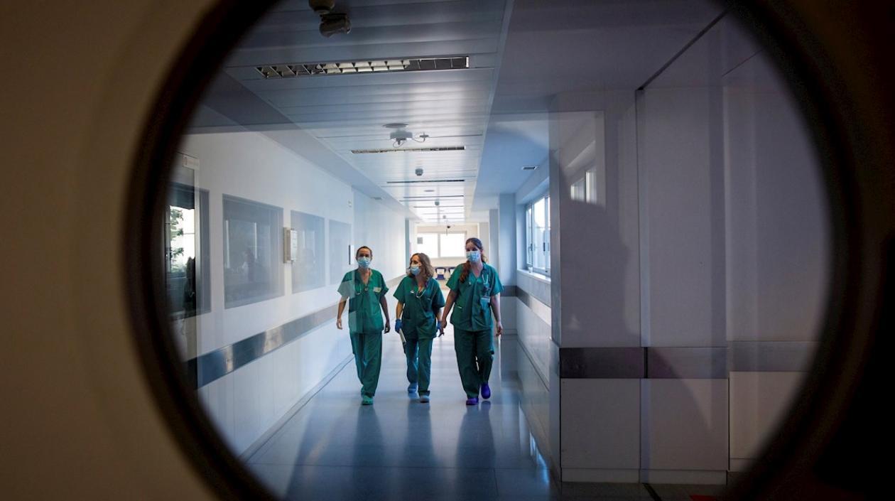 Imagen de un hospital de Logroño durante la pandemia del Covid-19. 