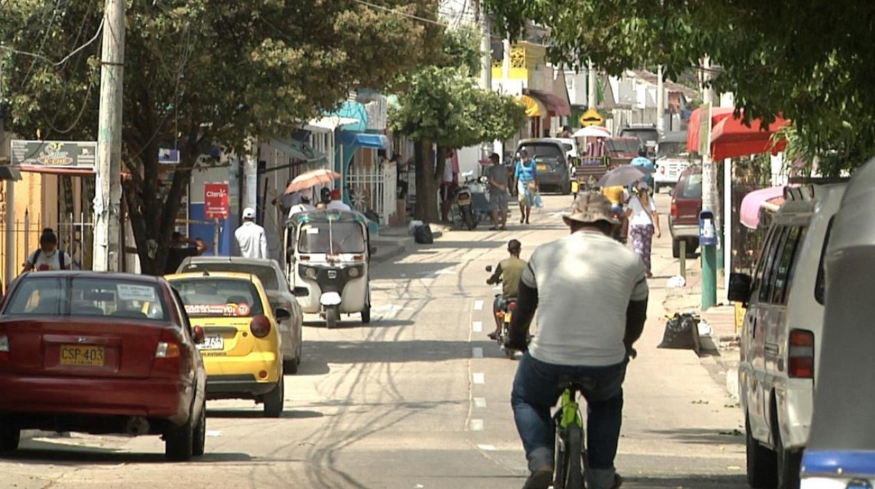 Una calle de Galapa.