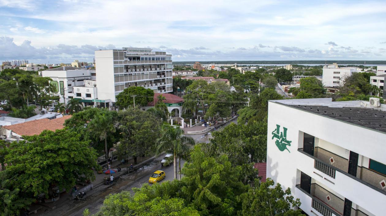 Imagen de las sedes 1 y 2 de la Universidad Simón Bolívar, en Barranquilla. 