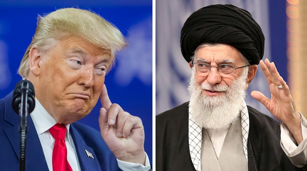 Donald Trump y el líder supremo de Irán, Ayatollah Ali Khamenei.