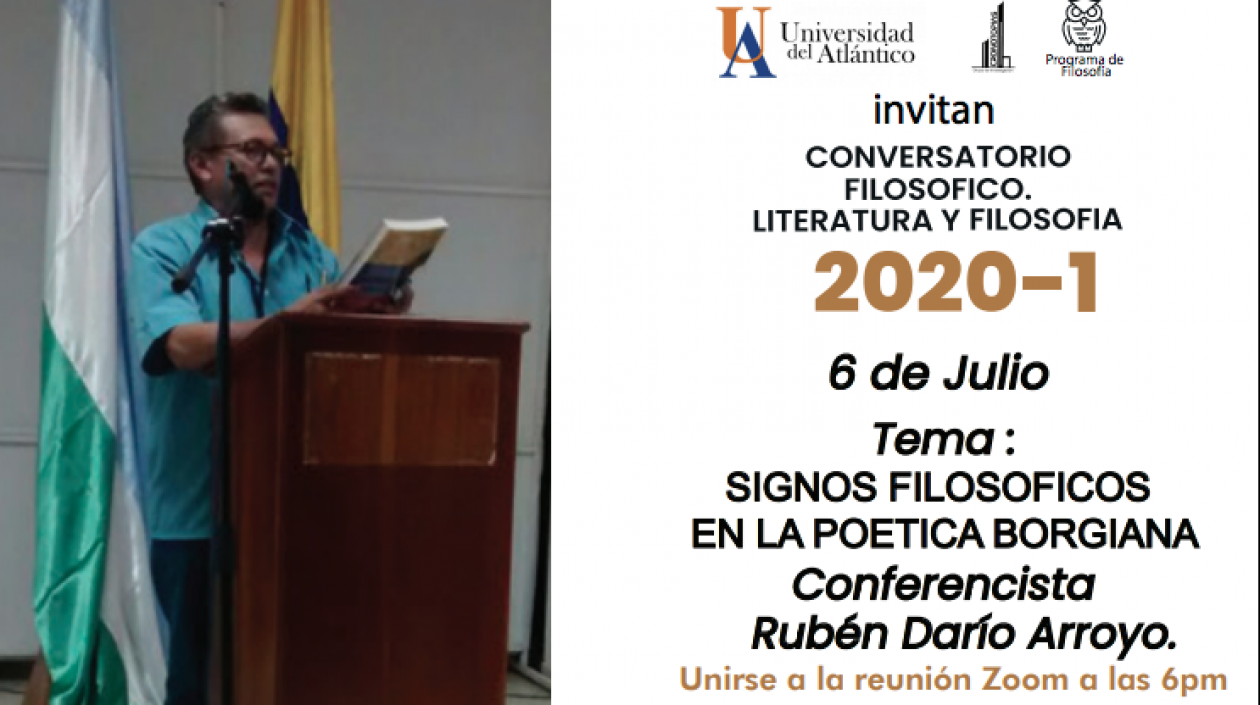 Rubén Darío Arroyo, invitado a Conversatorio Filosófico de UniAtlántico.
