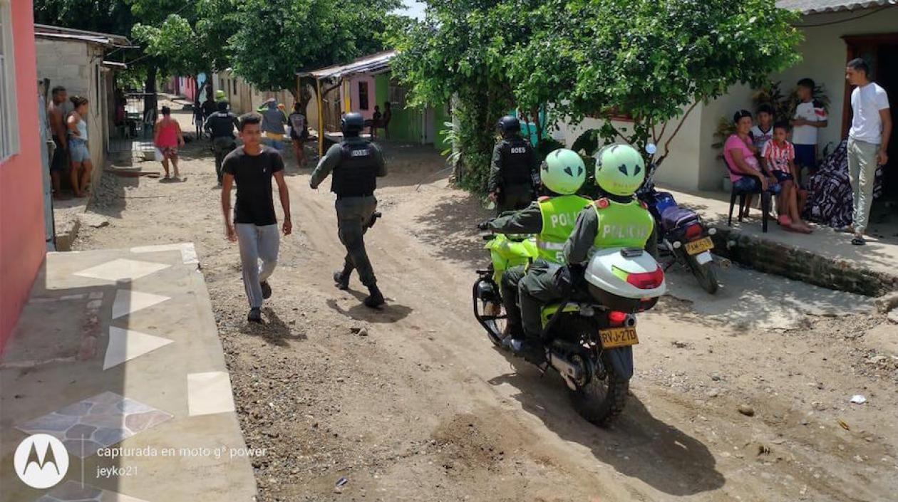 Operativos de la Policía en Sabanalarga.