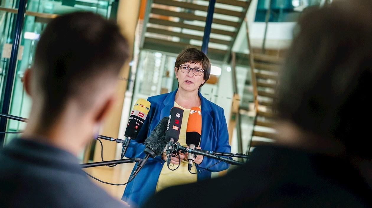 La copresidenta del Partido Socialdemócrata (SPD), Saskia Esken.
