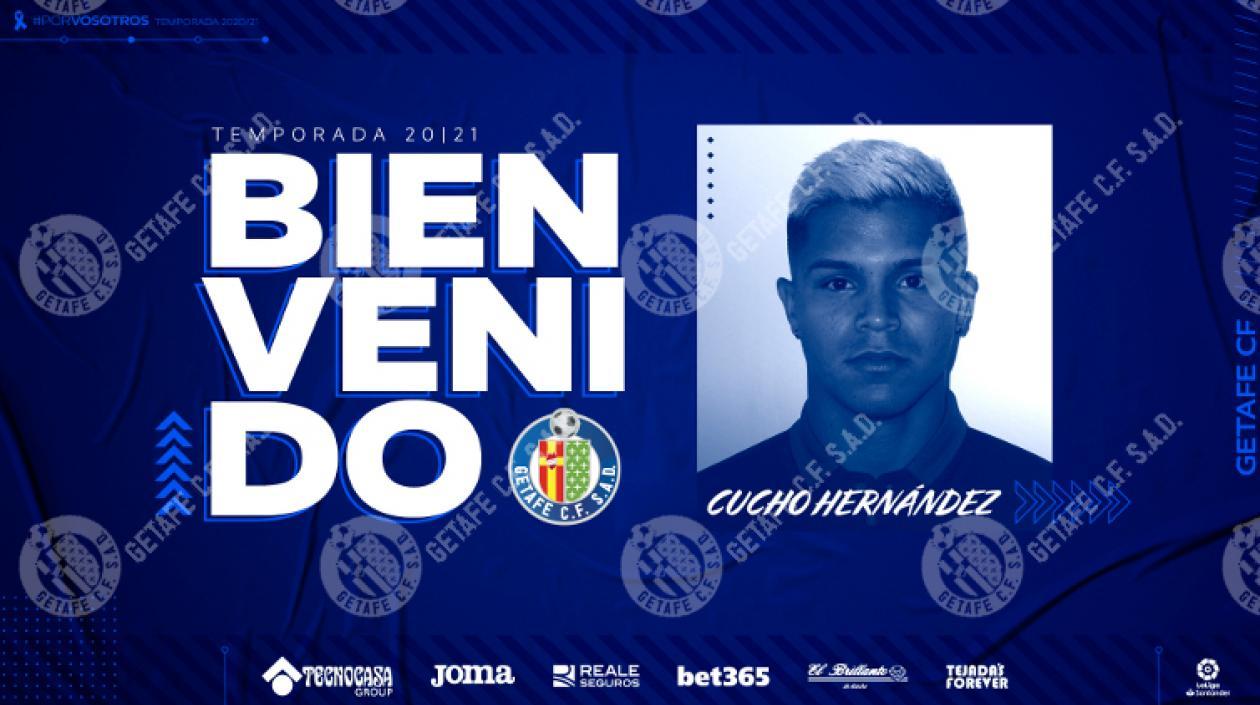 Juan Camilo 'Cucho' Hernández jugará la próxima temporada cedido en el Getafe.