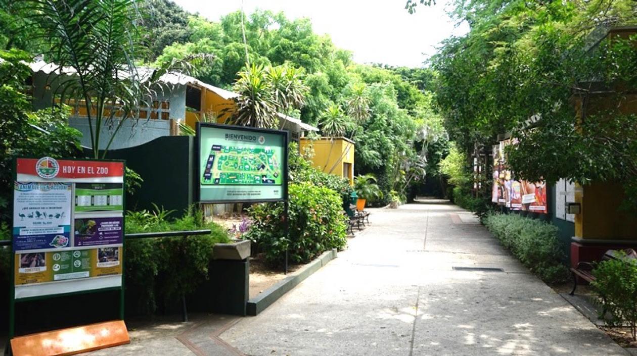 Acceso al Zoológico de Barranquilla.
