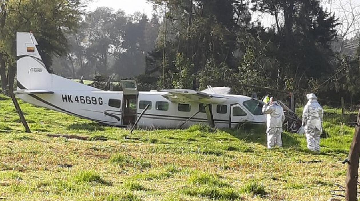 La avioneta cayó cerca de Guaymaral.