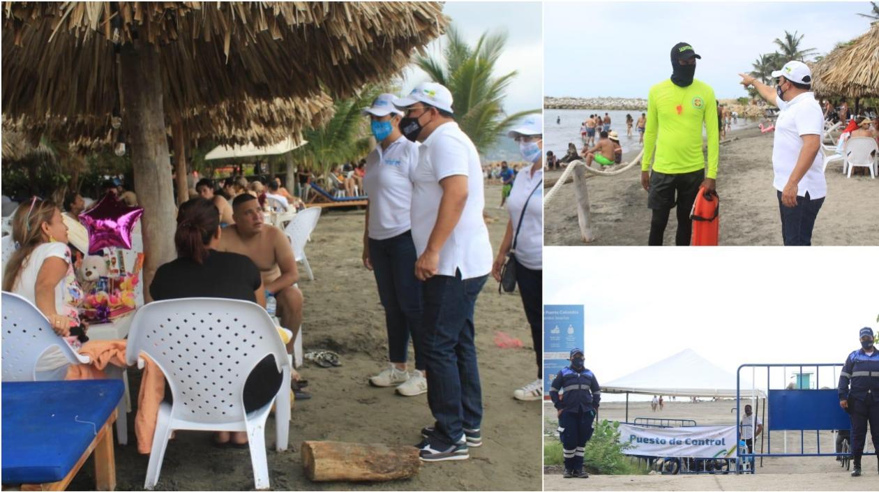 El alcalde de Puerto Colombia, Wilman Vargas, recorrió las playas de su municipio.