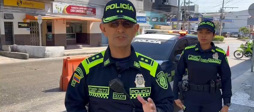 El General Jorge Urquijo, comandante de la Policía Metropolitana de Barranquilla.
