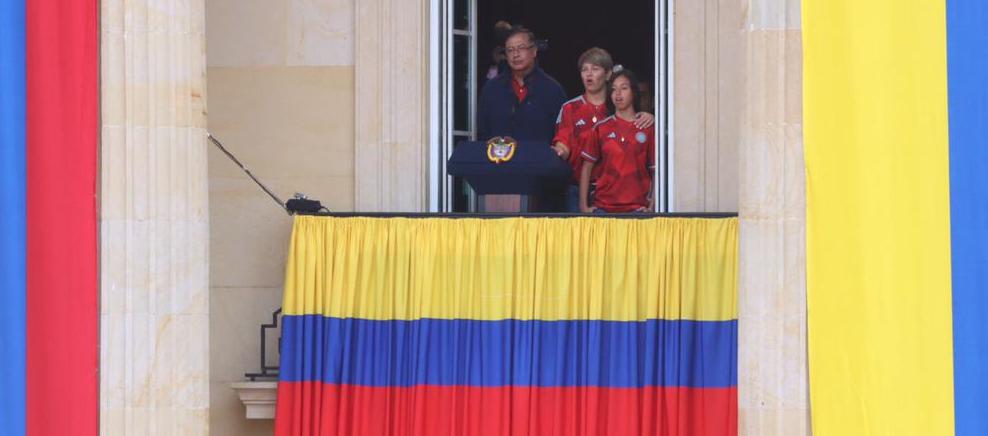 Presidente Gustavo Petro hablará desde el balcón presidencial.
