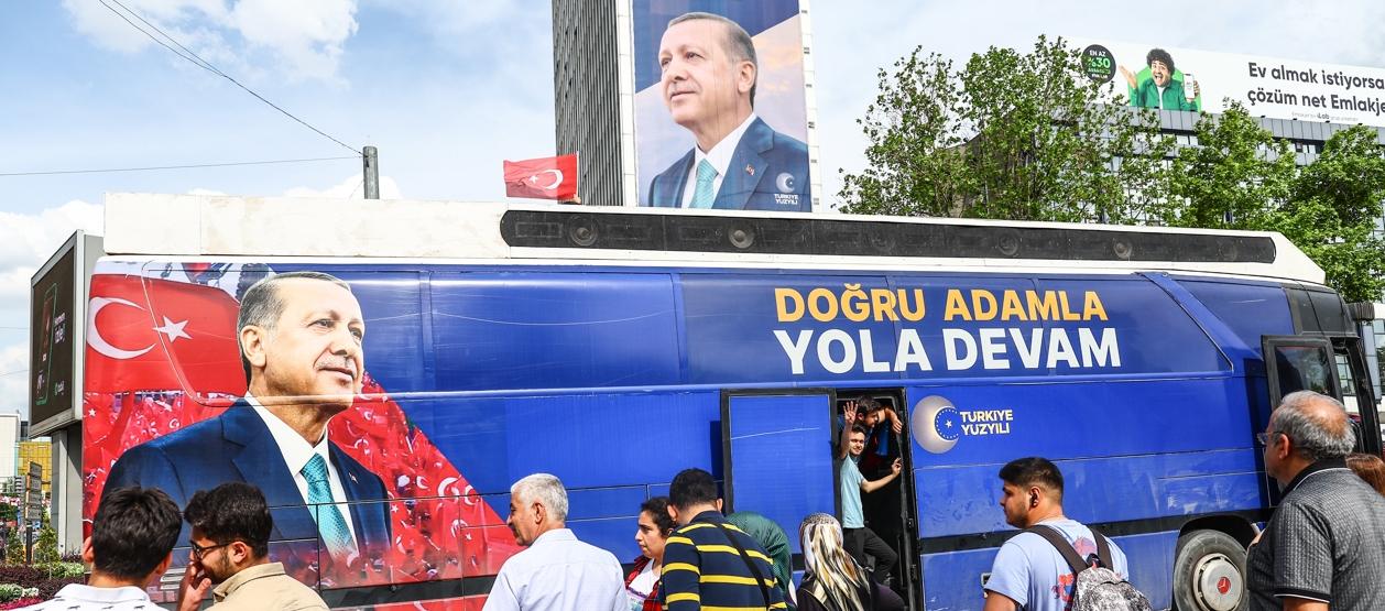 Publicidad de Recep Tayyip Erdogan.