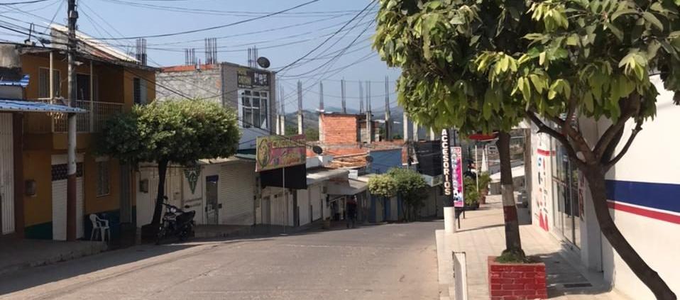 Calle del municipio de Santa Rosa del Sur en Bolívar.