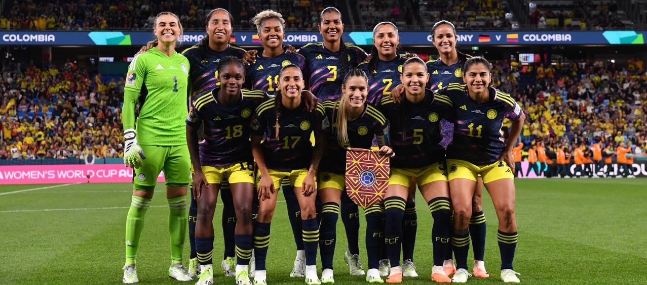 Selección Colombia femenina que llegó hasta cuartos de final del Mundial. 