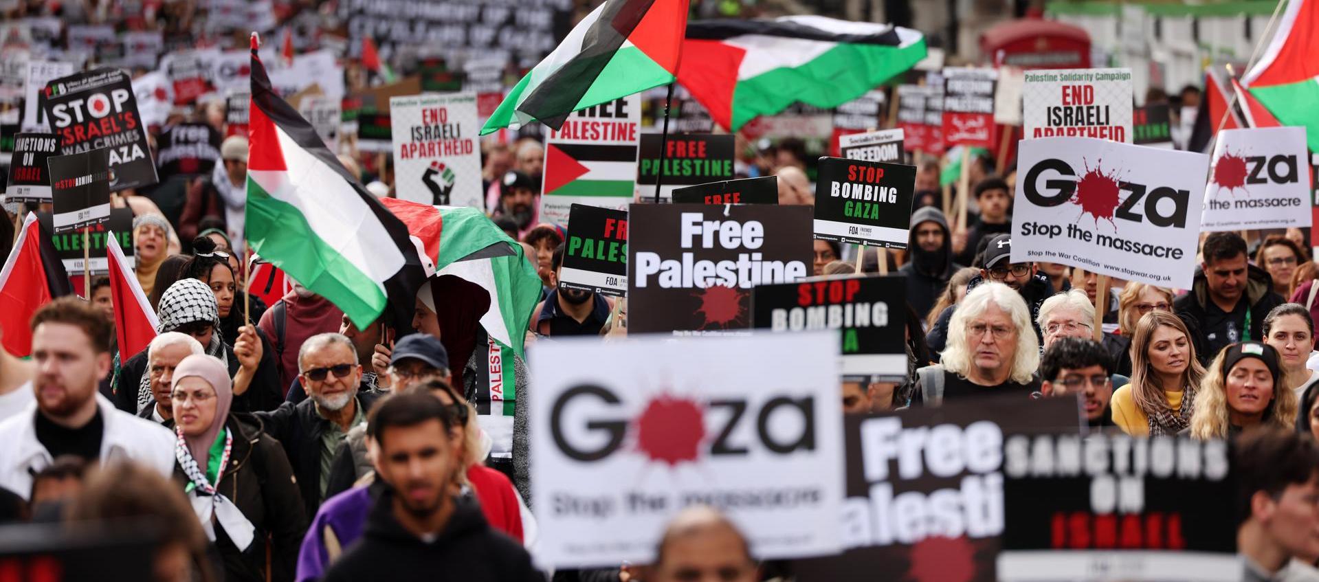 La marcha a favor de Palestina este sábado en Londres