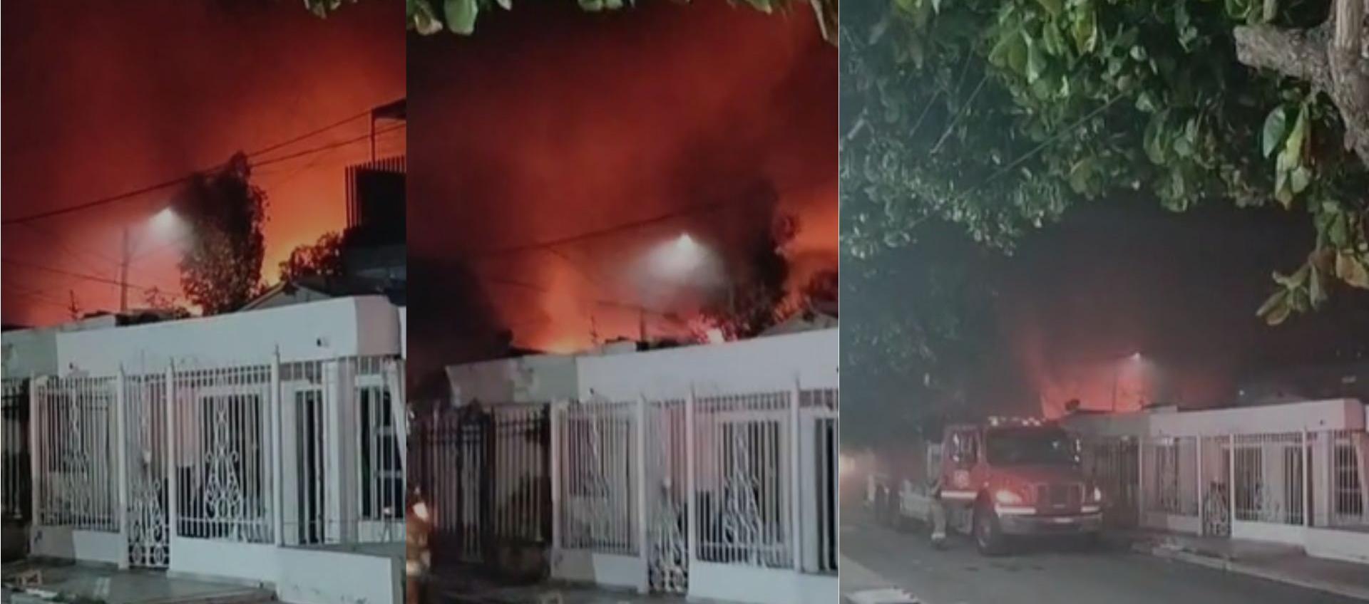 Incendio barrio Las Nieves.