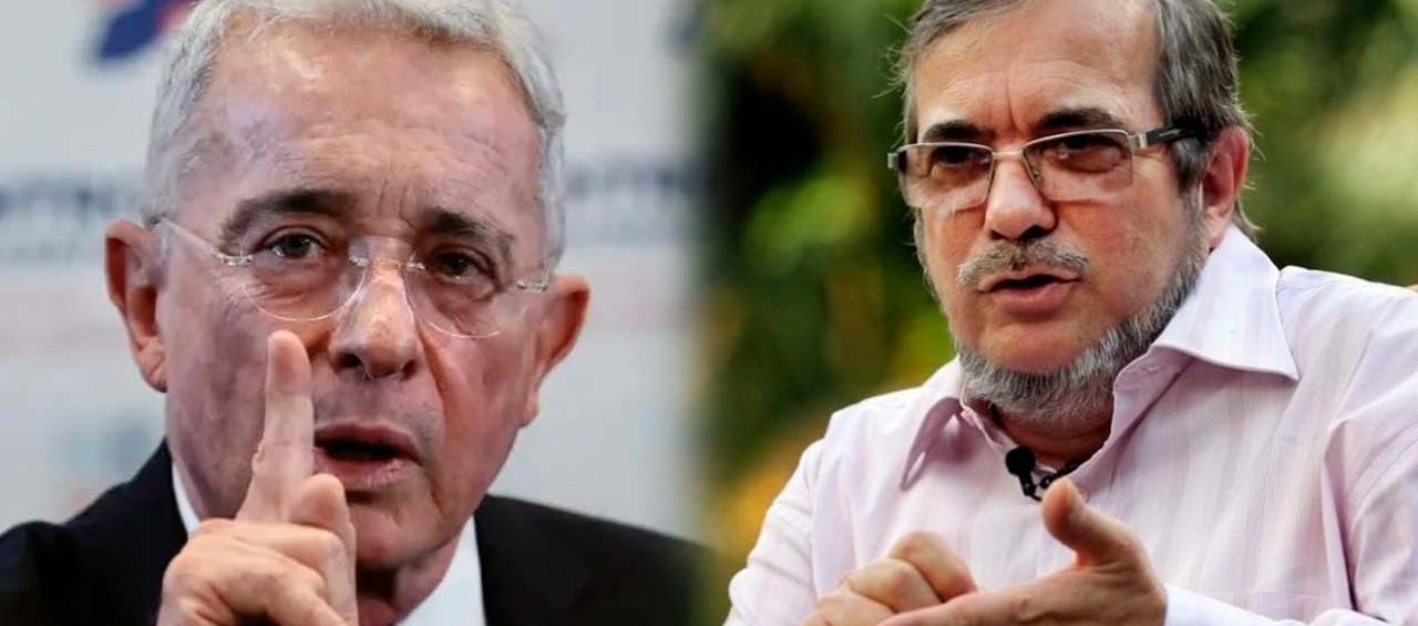 Álvaro Uribe y 'Timochenko'.