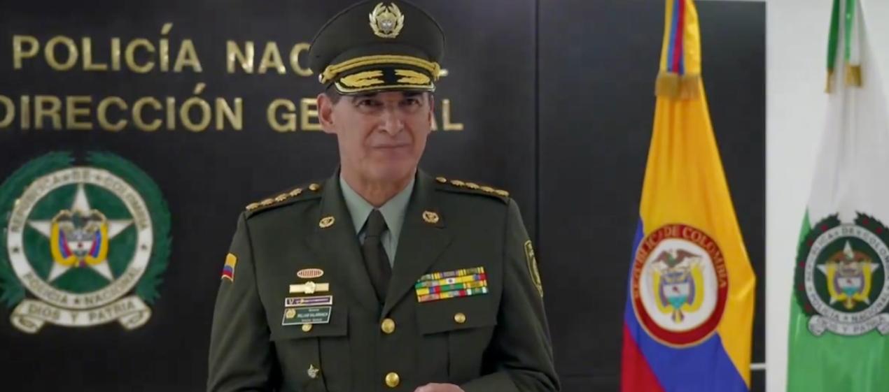 El General William Salamanca, Director de la Policía Nacional.
