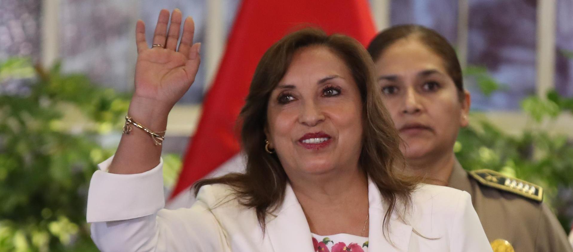 La presidenta de Perú, Dina Boluarte. 