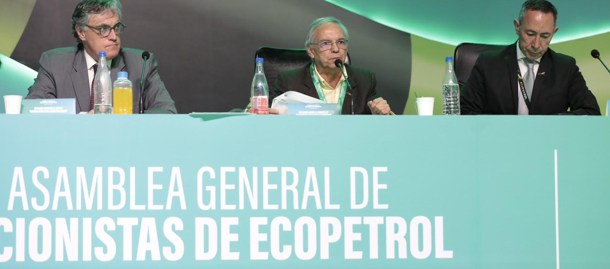 El ministro de Hacienda, Ricardo Bonilla, presidente de la Asamblea de Accionistas, en la reunión del viernes