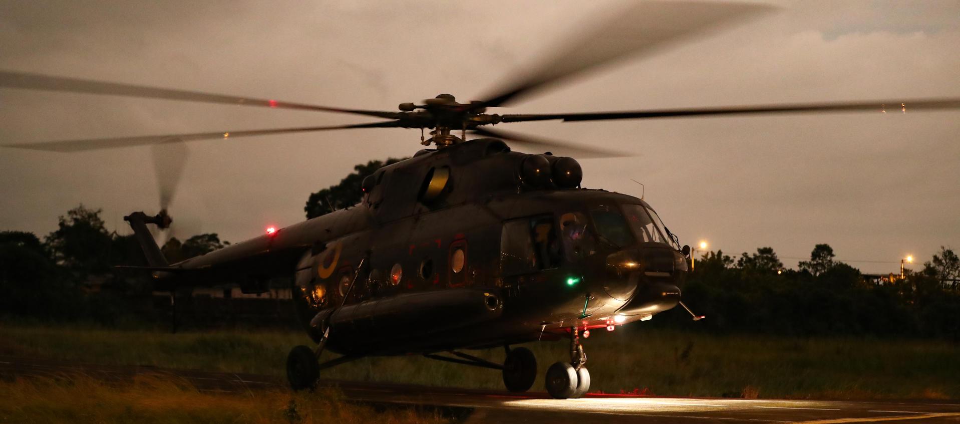 Una foto de archivo de un helicóptero militar en Ecuador. 