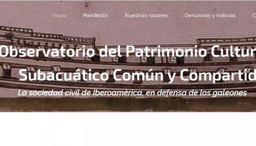 Imagen de la web del Observatorio de Patrimonio Cultural Subacuático.