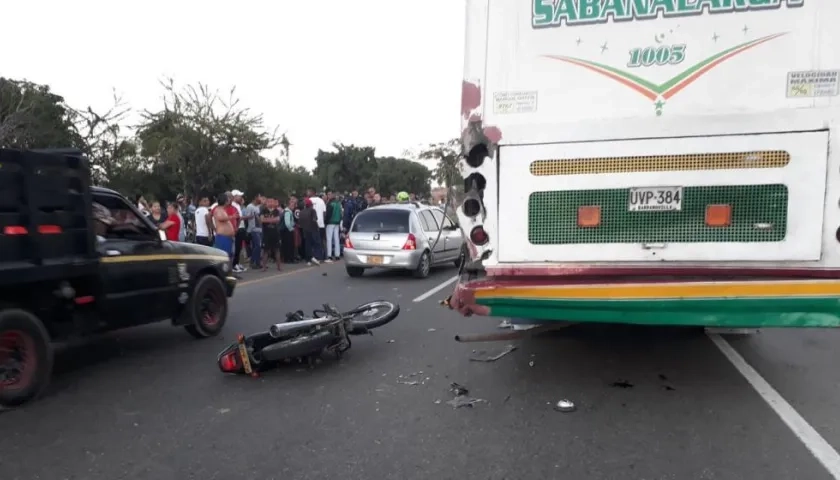 Un muerto y un herido en accidente en moto en Galapa