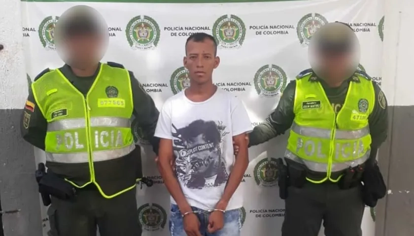 Danner Enrique Marriaga De las Aguas fue capturado en flagrancia por la Policía.