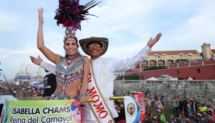 Isabella Chams y Alcides Romero Reyes del Carnaval de Barranquilla 2020.
