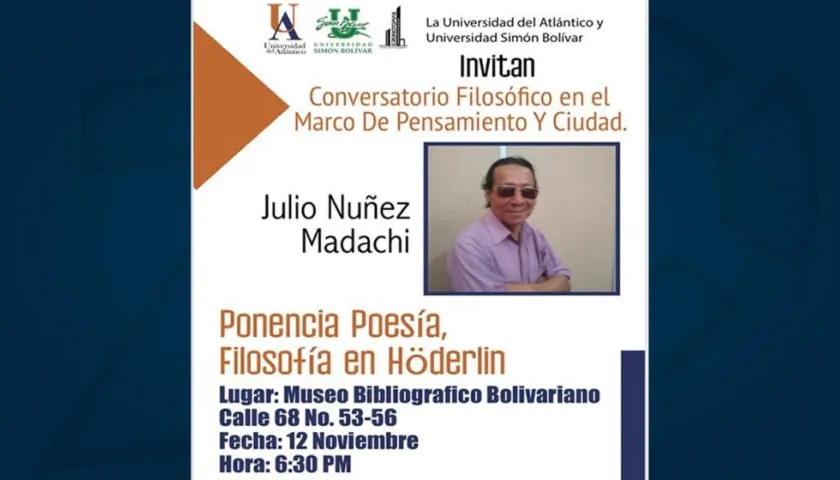Este martes, charla de Julio Núñez Madachi.