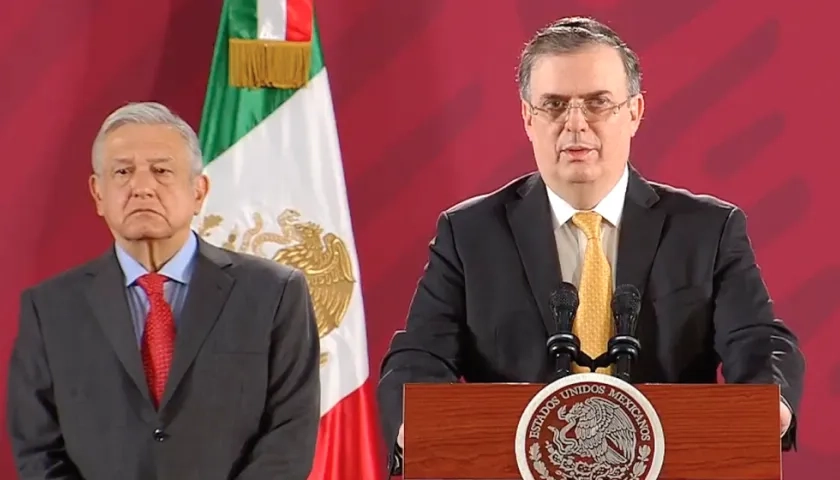 Presidente de México y el secretario de Relaciones Exteriores (SRE), Marcelo Ebrard.